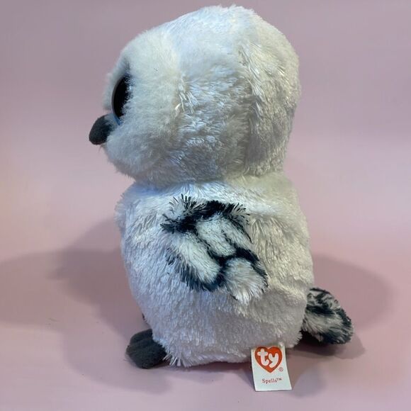 2013 Original Ty Beanie Boos Spells the Owl White/Blue/Grey Excellent Used Con… - Picture 2 of 8